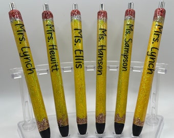 Pencil Personalized Epoxy Glitter Pen