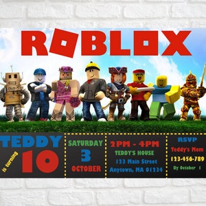 digital roblox personalized cake topper roblox printable etsy