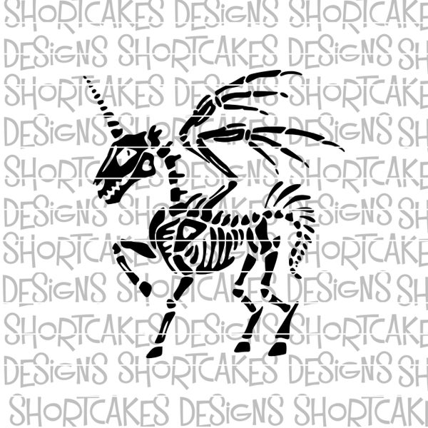 Unicorn Skeleton Digital Download SVG/PNG/Jpeg/Dxf