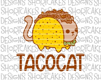 Tacocat Cat Taco Digital Download SVG/PNG/Jpeg/Dxf