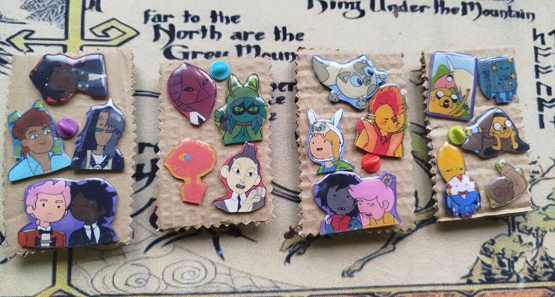 Adventure Time Fionna and Cake Handmade Pins 4+1 Secret - Etsy UK