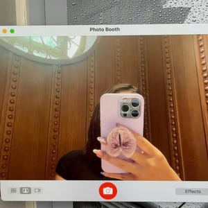 Handmade Orchid Flower Magnetic Phone Grip: Purple Glitter Tropical Phone Stand