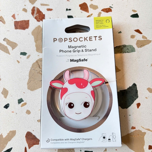 Handmade Sonny Angel Cow Magnetic Phone Grip: Stand & Stylish Accessory