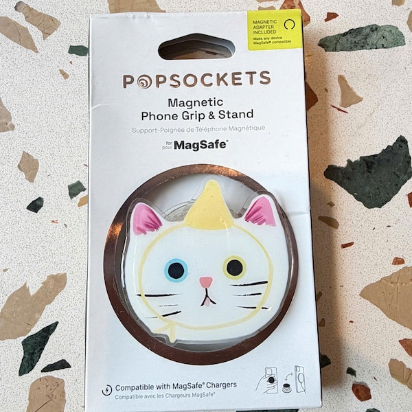 Handmade Kitten White Cat Grip: Phone Stand & Stylish Accessory For Kindle