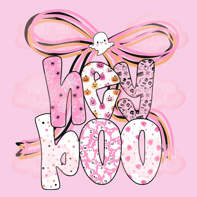 Hey Boo Draw Hey Boo, Halloween, Ghosts, Bow, Pink, PNG, Digital File, Sublimation ...