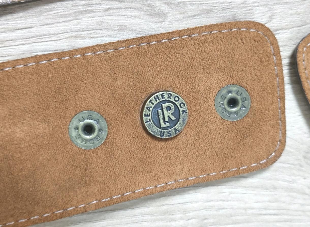 Vintage Genuine LEATHEROCK USA Leaf Tan Leather  Waist Belt Large LEATHEROCK High Waist Leather Belt - Walmart.com main image 2
