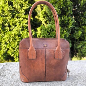 THE BRIDGE Brown leather shoulder bag