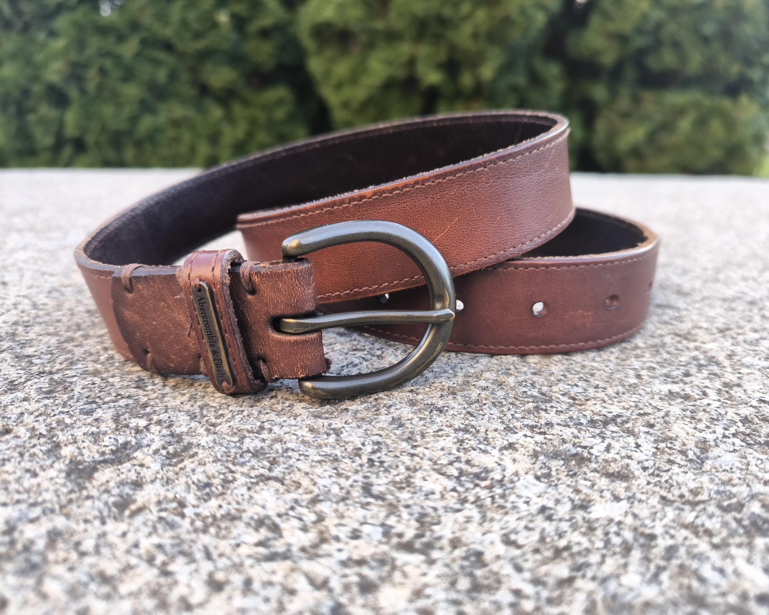 Abercrombie and Fitch Brown Leather Belt Vintage Abercrombie and Fitch woven leather belt.... | Depop main image 3