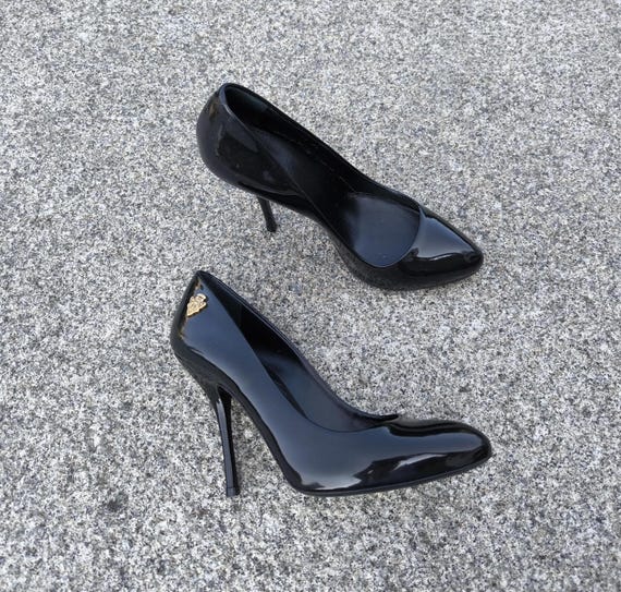 GUCCI Black Patent Leather Women Shoes Heels EUR 36 | US 6 - Etsy