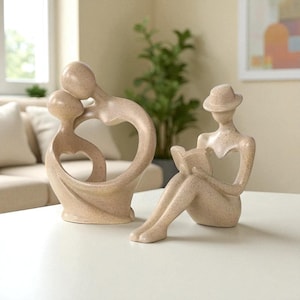 Abstract Resin Art Sculpture: Modern Minimalist Home Decor Figurine