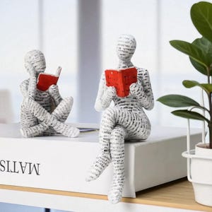 Abstract Resin Figurine: Modern Art Sculpture, Bookshelf Decor