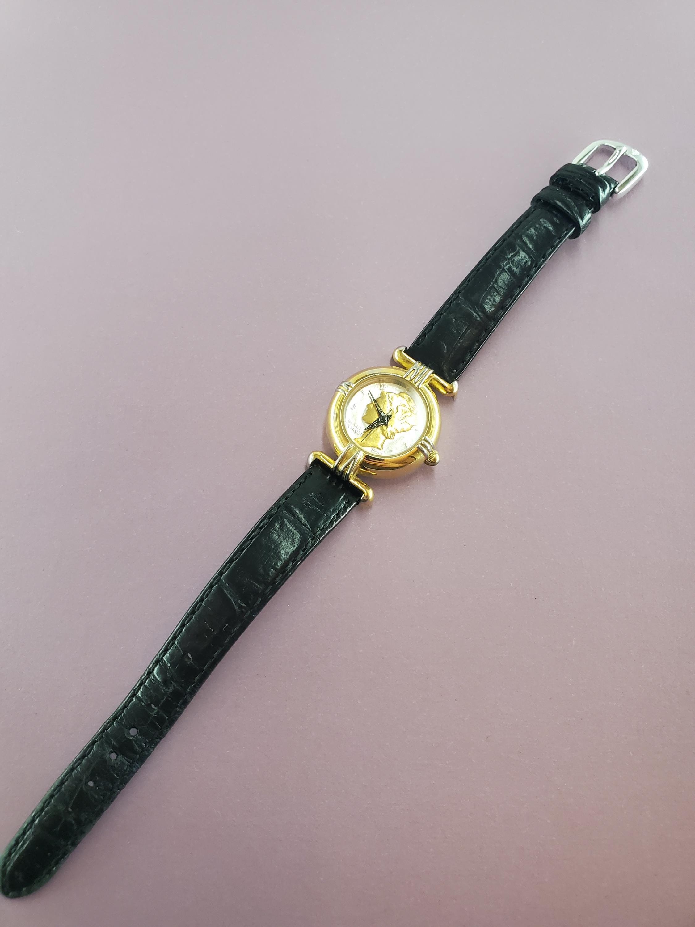 1945 Mercury Dime Coin Watch with gold band. Is this 1945 dime a full band coin? main image 2
