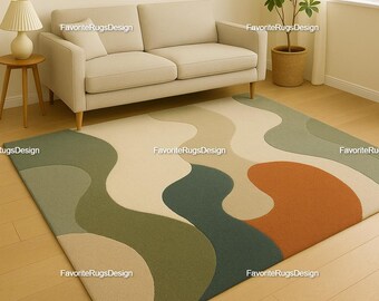 Hand Tufted Rug Modern Rug Handmade 100% Woolen Rugs for Bedroom, Rugs for Livingroom, Entryway Rug, Office Rug, Kitchen Rug, Hallway Rug