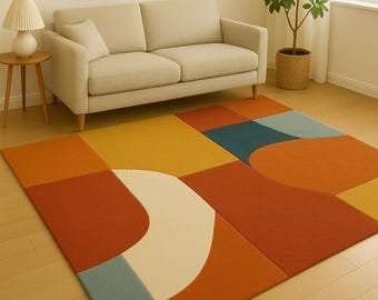 Hand Tufted Rug Modern Rug Handmade 100% Woolen Rugs for Bedroom, Rugs for Livingroom, Entryway Rug, Office Rug, Kitchen Rug, Hallway Rug