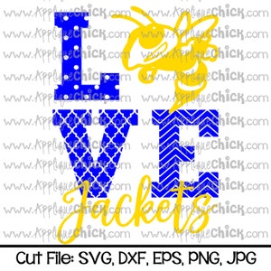 Love Jackets SVG Clipart DXF Yellow Jackets