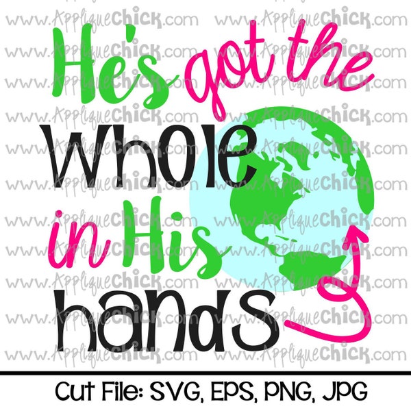 He's Got the Whole World in His Hands SVG Clipart