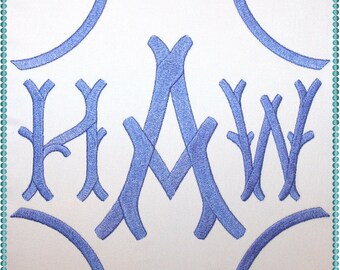 Jumbo Pagoda Embroidery Font Instant Download