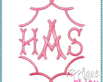 Pagoda Embroidery Font Instant Download