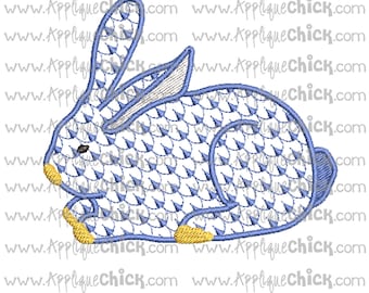 Fishnet Bunny Machine Embroidery Design