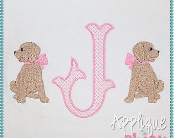 Winsome Puppy Embroidery Design, Dog Embroidery