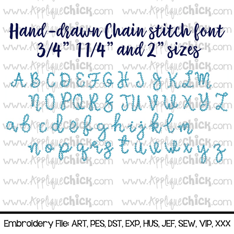 BX Only Hand-drawn Chain Stitch Embroidery Font Instant - Etsy