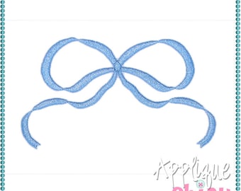 Bow Frame Embroidery Design, Vintage Style