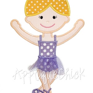 Ballerina Applique Design
