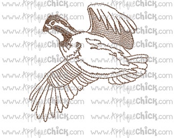 Quail Sketch Machine Embroidery Design