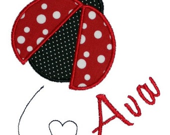 Ladybug Applique Design