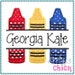 Crayons Split Applique Design