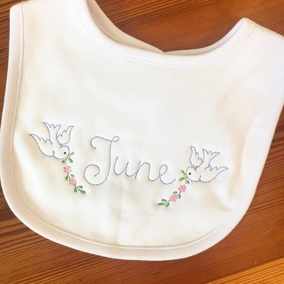 Bluebird Embroidery, Faux Hand Embroidery, Monogram Frame - Etsy