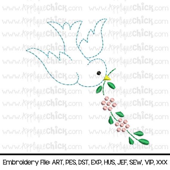 Bluebird Embroidery, Faux Hand Embroidery, Monogram Frame - Etsy