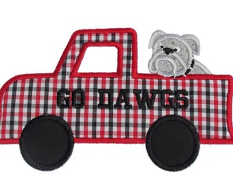 Bulldog Truck Applique Design 185