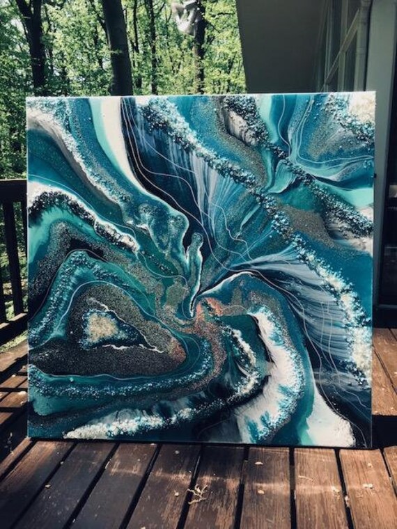 Crystal Glass Resin Huge Painting Custom Original Abstract Etsy