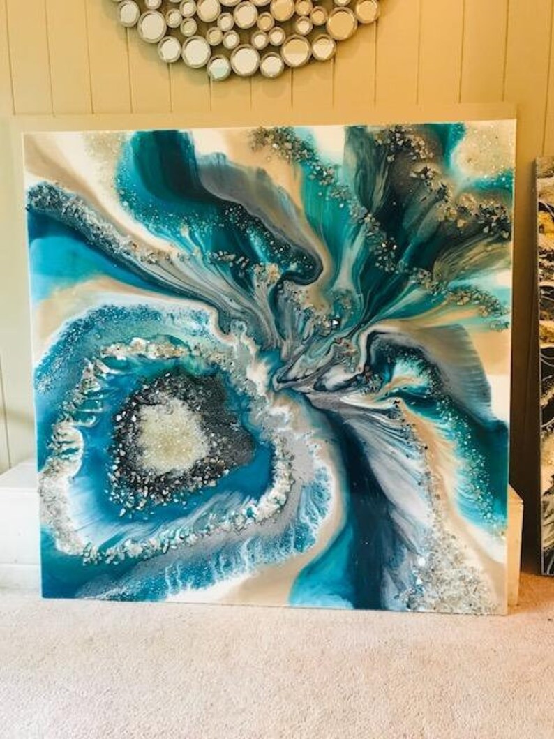 Crystal Glass Resin Huge Painting Custom Original Abstract Etsy
