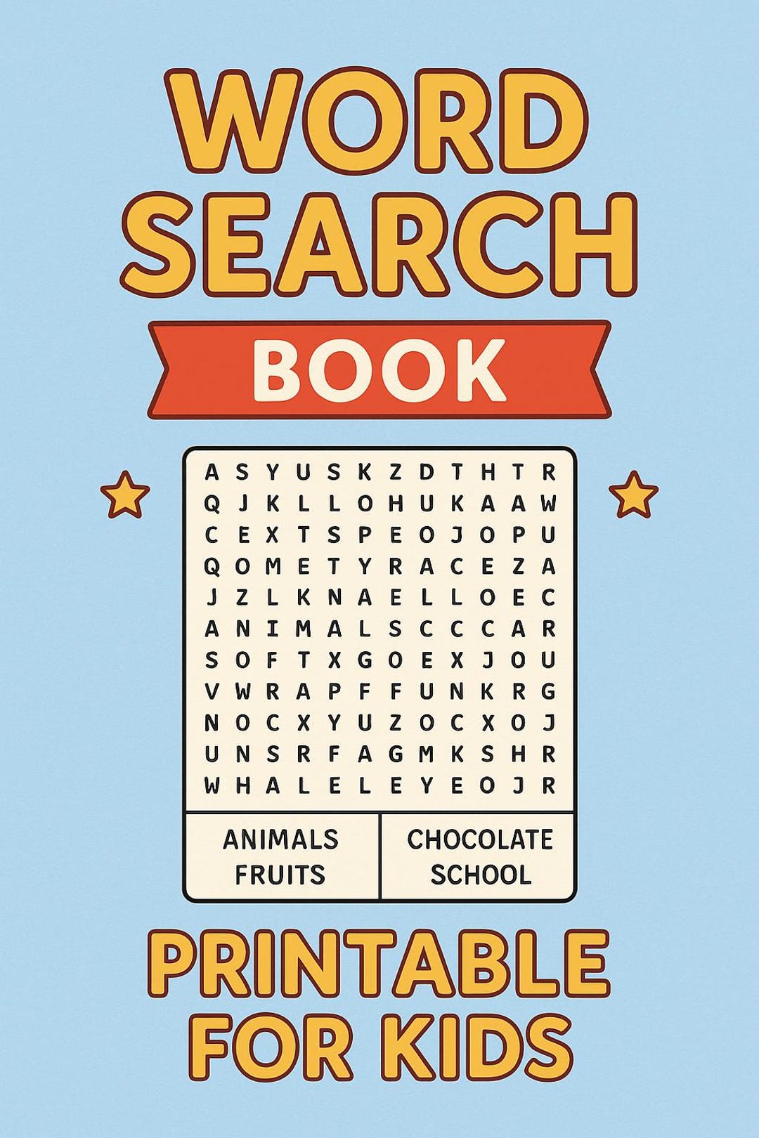 Printable Word Search Puzzle Book for Kids | Fun & Educational Activity ...