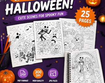 Halloween-kleurplaten: 25 grappige enge scènes (pdf-download)
