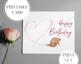 Grumpy Dog Birthday Card: Funny Printable Greeting Card (PDF Download
