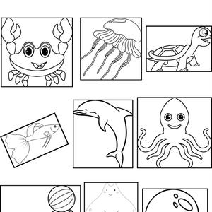 Ocean Animals Coloring Pages | Printable Sea Life Coloring Sheets for Kids | Instant Download | Cute Fish & Underwater Creatures PDF