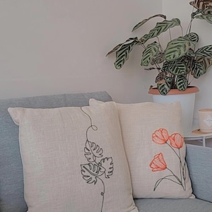 Botanical Linen Cushion Cover