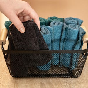 Hand Towel Sample Set – 2-Pack Cotton Terry Towels – Soft & Absorbent – Trial Set in 3 Color Options – Handmade Minimalist Bathroom Decor.