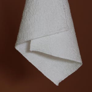 Handmade Face Towels – Set of 2 White Bamboo Cotton Towels – Soft & Absorbent – Serged Edges – Skincare, Spa, Eco-Friendly Bathroom Set