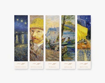 Van Gogh Bookmarks . Claude Monet Bookmark Set of 5 | Impressionist Art Bookmarks | Monet Paintings | Aesthetic Bookmarks | Art Lover Gift