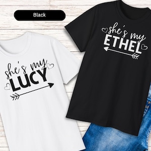 I Love Lucy TV Show Inspired T-Shirt, Iconic Characters Lucy and Ethel. Graphic Tee, Comedy Fan, Retro TV Series Shirt, Unisex cotton tee