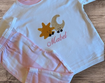Children’s  Jelly cat pajamas ,  personalised Pajamas: Embroidered Cotton PJs