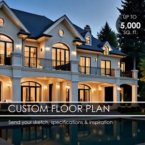 Custom Floor Plan & Front Elevation-Personalized Home Design, Barndominum, Barndominum Floor Plans, Farm House Floor Plans, Modern FarmHouse