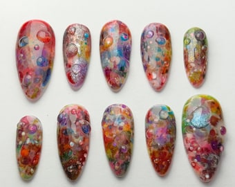 Petri Dish Nails | Fungus Nails | Customizable Nails | Blooming Gel Nail Art | Colorful Nail Art