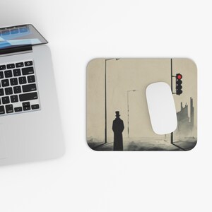 Elegant Vintage-Inspired Mouse Pad, Office Decor, Gift for Him, Computer Accessory, Stylish Workspace, Minimalist Art Piece