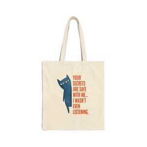 Funny Quote Cotton Canvas Tote Bag, Reusable Shopping Bag, Eco-Friendly Grocery Bag, Sarcastic Quote Tote, Gift for Book Lover