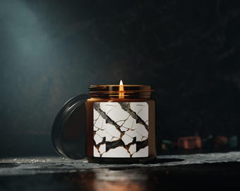 Elegant Marble Scented Soy Candle | Aromatherapy, Home Decor, Relaxation Gift, Spa Essential, Multi-Size